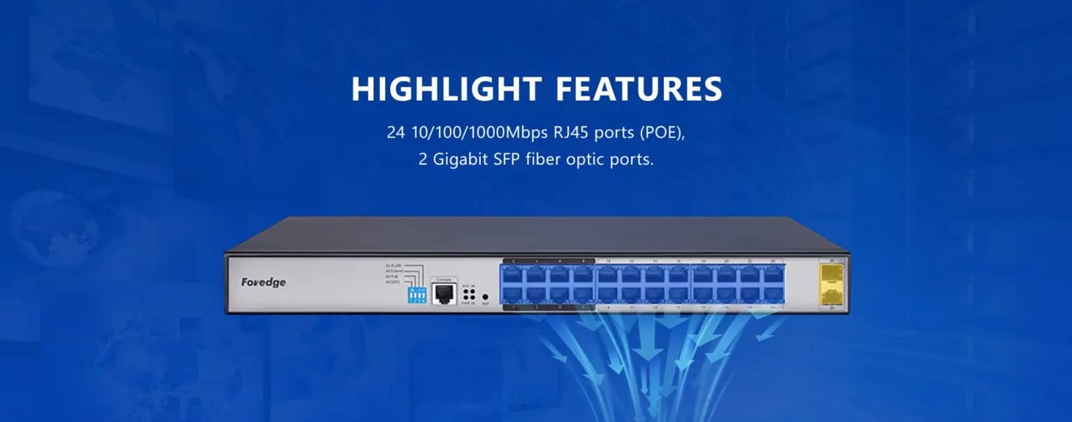 Foredge PS3024GS | Full Gigabit Layer 2 Managed PoE Switch